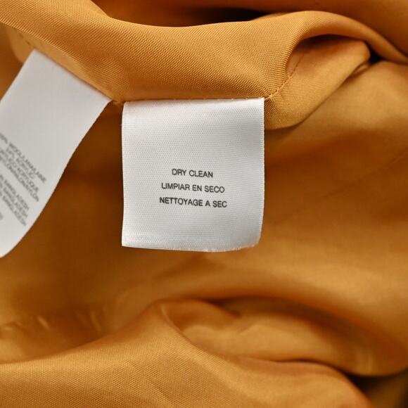 JONES NY Womens Tweed Wool Jacket Size 4 Petite Gold Yellow Belted Button Retro - Picture 8 of 13